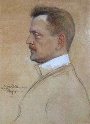 A 1904 painting of Sibelius by Finnish painter and illustrator Albert Edelfelt (1854-1905)