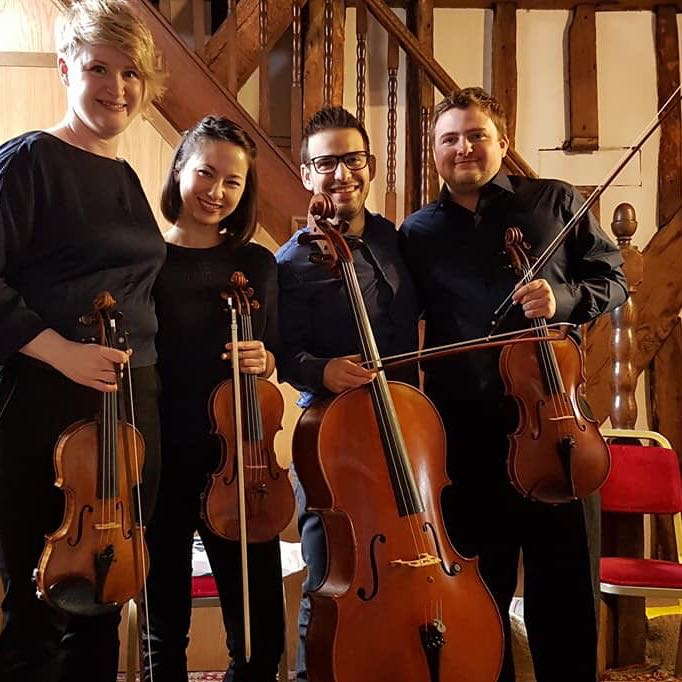 The Artesian String Quartet - from left to right: Kate Suthers and Cassi Hamilton, violins; António Novais, cello; and Matt Maguire, viola