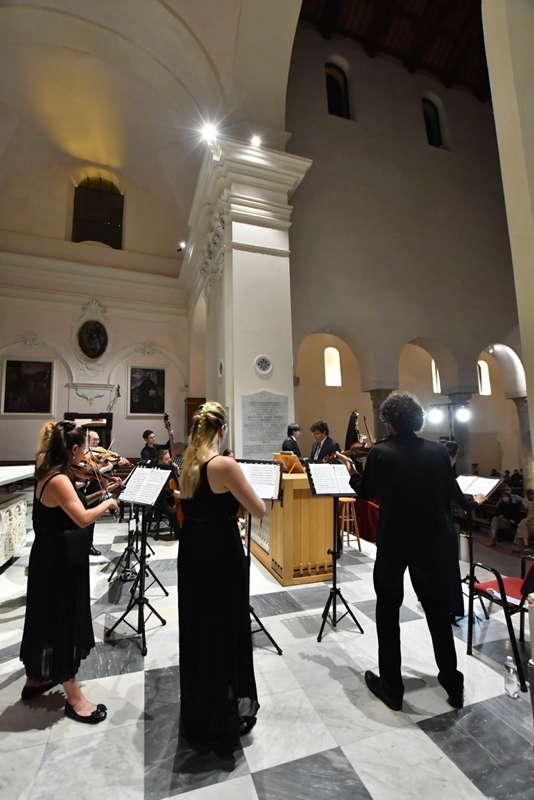Talent Vulcanici performing Logroscino's Stabat Mater in the Duomo di Ravello at the Ravello Festival. Photo © 2020 Pino Izzo