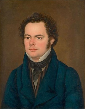 Oil painting of Franz Schubert (1797-1828) in circa 1827, possibly by Austria-based Bohemian painter Anton Felix Depauly (1801-1866)