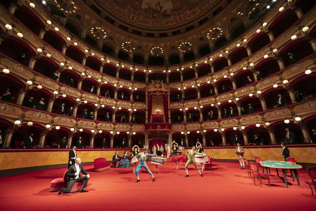 Act II Scene 2 of 'La Traviata' at Teatro Massimo Bellini. Photo © 2021 Giacomo Orlando