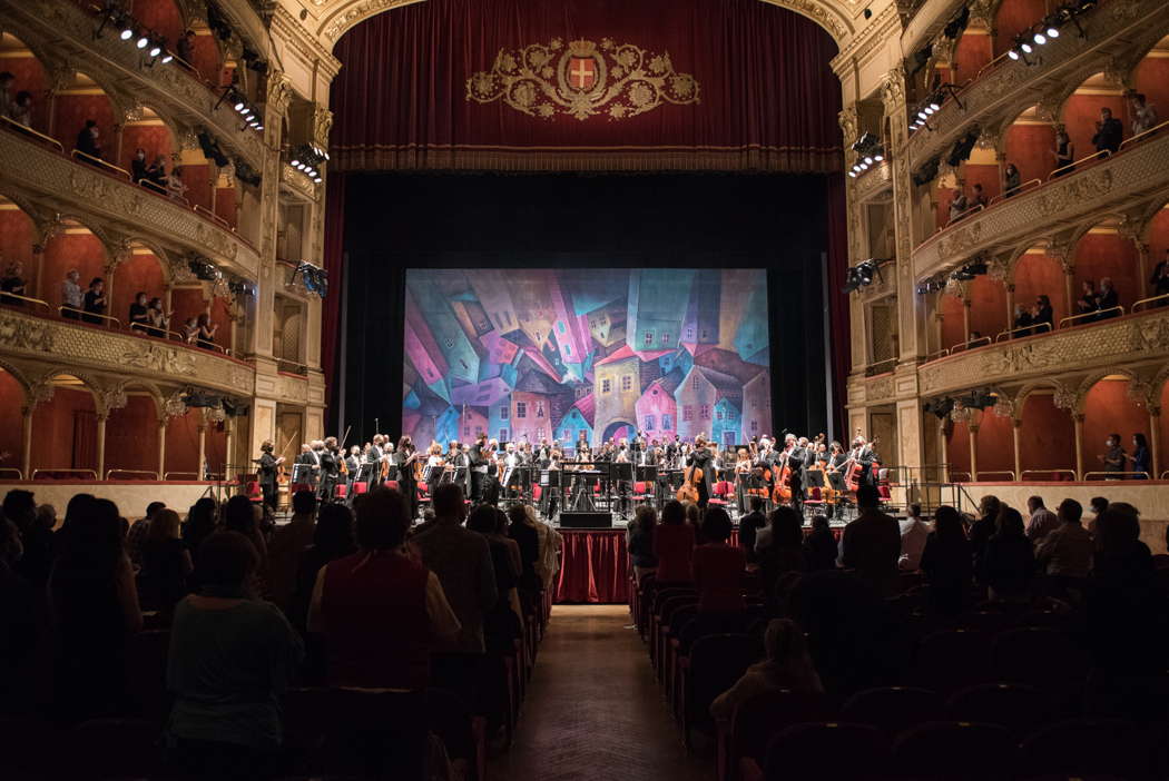 A scene from the 29 May 2021 concert by Alejo Pérez and the Teatro dell'Opera di Roma orchestra. Photo © 2021 Fabrizio Sansoni