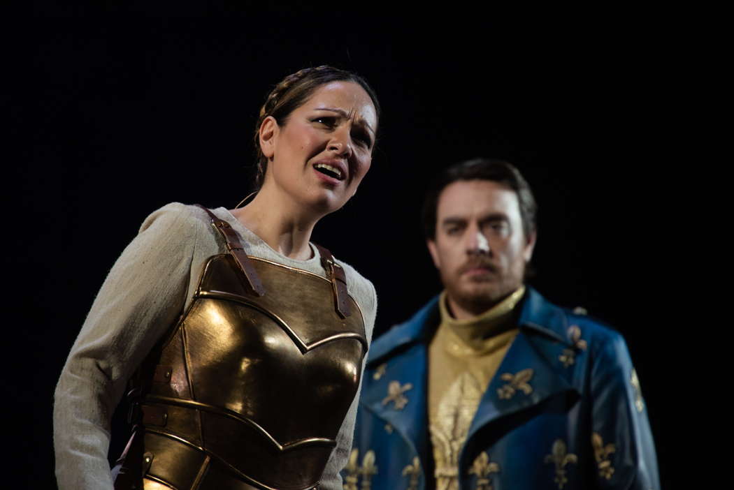 Nino Machaidze in the title role of Opera di Roma's 'Giovanna D'Arco' with Francesco Meli as Charles VII. Photo © 2021 Fabrizio Sansoni
