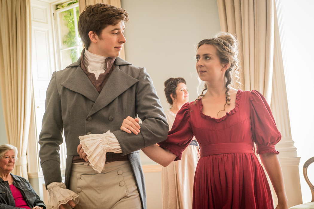 Milo Harries as Edmund Bertram and Eleanor Sanderson-Nash as Mary Crawford in a 2018 performance of Jonathan Dove's 'Mansfield Park' at the Waterperry Opera Festival. Photo © 2018 Robert Workman