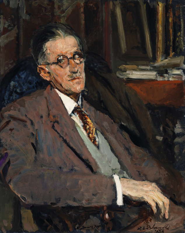A 1934 portrait of Irish poet and novelist James Joyce (1882-1941) by French artist Jacques-Émile Blanche (1861-1942)
