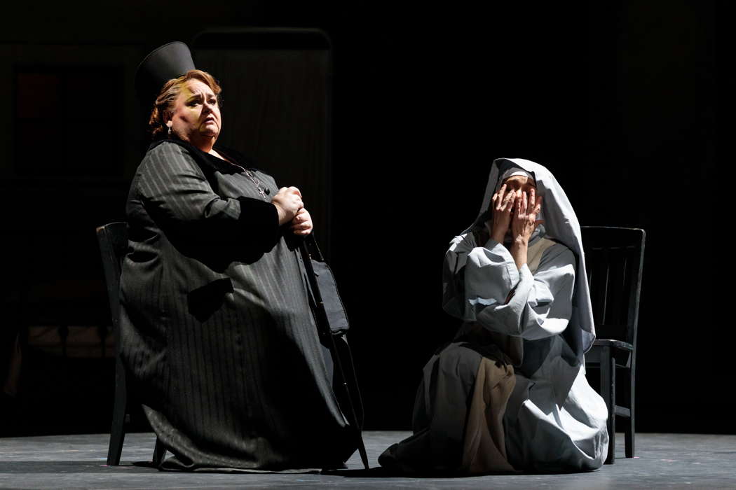 Stephanie Blythe as the Principessa and Marina Costa-Jackson in the title role of Puccini's 'Suor Angelica' at San Diego Opera