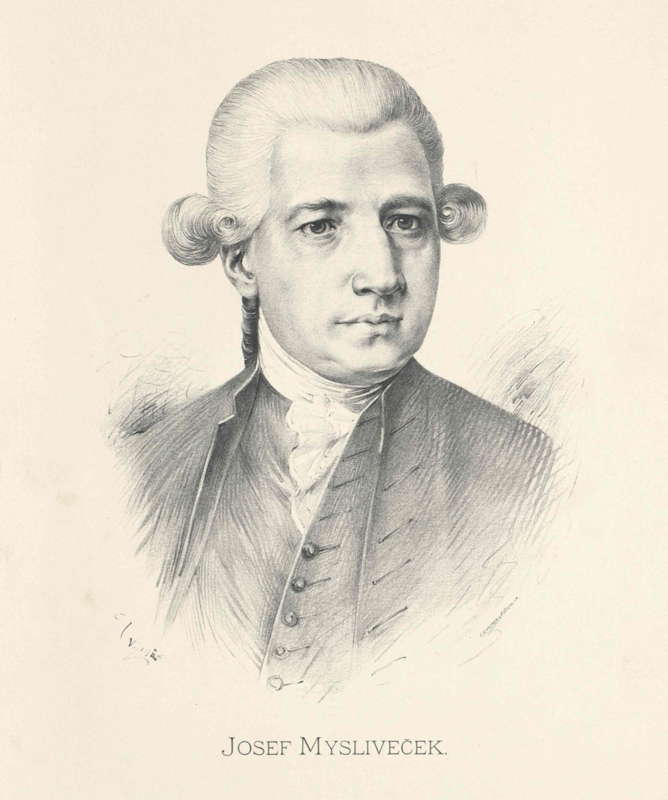 Posthumous portrait of Czech composer Josef Mysliveček (1737-1781) by Czech painter Jan Vilímek (1860–1938)