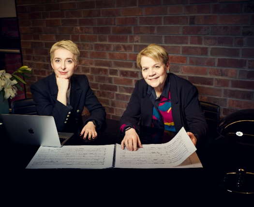 Ewa Bogusz-Moore (NOSPR General and Programme Director, left) with American conductor Marin Alsop. Photo © Jacek Poremba