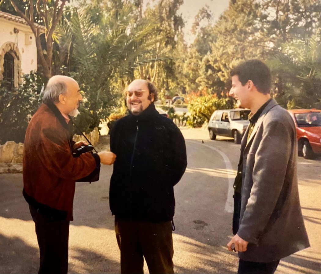 Dmitri Bashkirov (left) with Vadim Suchanov and Claudio Carbó Montaner. Photo © Claudio Carbó Montaner