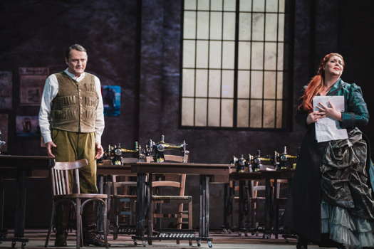 Marjorie Owens as Senta and Bernhard Berchtold as Erik in Wagner's 'Der fliegende Holländer' in Florence. Photo © 2019 Michele Monasta