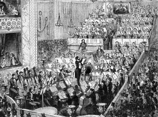 Jullien conducting a concert in London