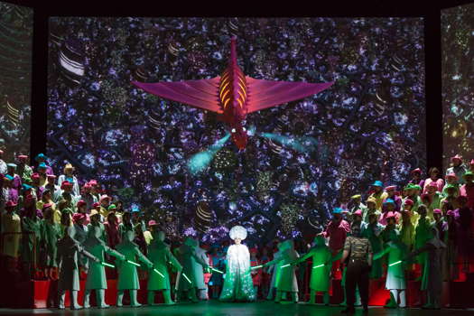 Tatiana Melnychenko as Turandot and the chorus in Puccini's 'Turandot' at Teatro Massimo di Palermo. © 2019 Rosellina Garbo