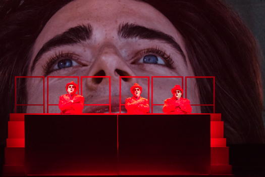 Vincenzo Taormina as Ping, Francesco Marsiglia as Pong and Manuel Pierattelli as Pang in Puccini's 'Turandot' at Teatro Massimo di Palermo. © 2019 Rosellina Garbo