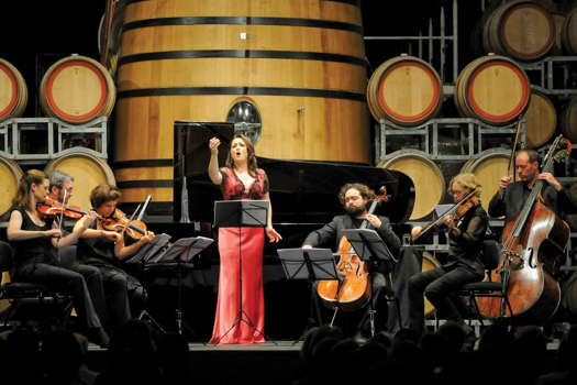 Australian soprano Amelia Farrugia and friends performing in Mudgee's famous Barrel Hall at the 2010 Huntington Estate Music Festival