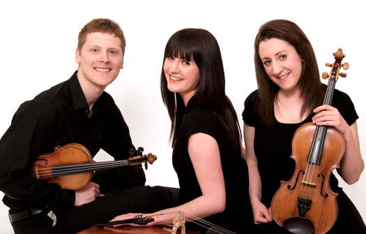 The Eblana String Trio. From left to right: Jonathan Martindale, violin, Peggy Nolan, cello and Lucy Nolan, viola