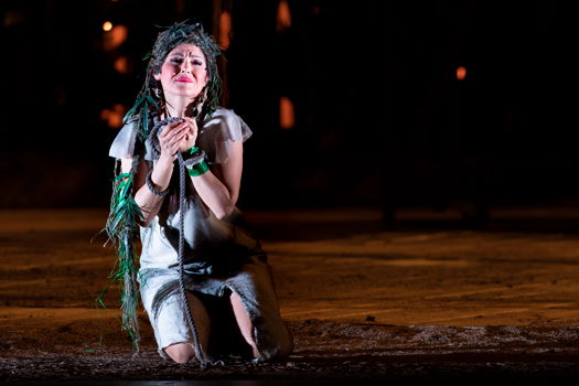 Svetla Vassileva as Llàra, an Indian girl, in 'Lo Schiavo' in Cagliari. Photo © 2019 Priamo Tolu