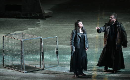 Ekaterina Semenchuk as Marfa and Stanislav Trofimov as Dosifei in Musorgsky's 'Khovanshchina' at La Scala, Milan. Photo © 2019 Brescia/Amisano