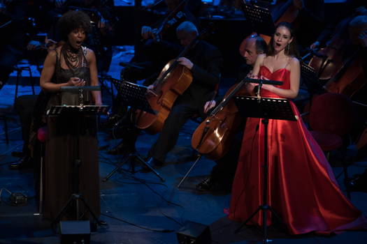 Amil Stewart, left, and Maria Rita Combattelli performing Nicola Piovani's 'La Pietà' in Rome. Photo © 2019 Fabrizio Sansoni