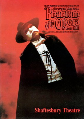 Programme for Ken Hill's 1976 musical 'The Phantom of the Opera'