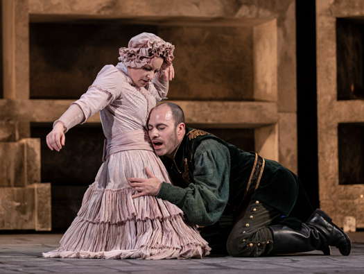 Ewa Vesin as Renate and Leigh Melrose as Ruprecht in Prokofiev's 'The Fiery Angel' at Teatro dell'Opera di Roma. Photo © 2019 Yasuko Kageyama