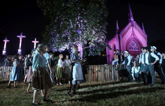 Mascagni's 'Cavalleria Rusticana' on the Calvary Hillside of Miskolc. Photographer unknown. Photo courtesy of the Bartók Plus Opera Festival