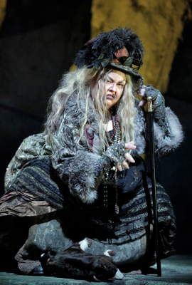 Jamie Barton as Ježibaba in Dvořák's 'Rusalka' at San Francisco Opera. Photo © 2019 Cory Weaver