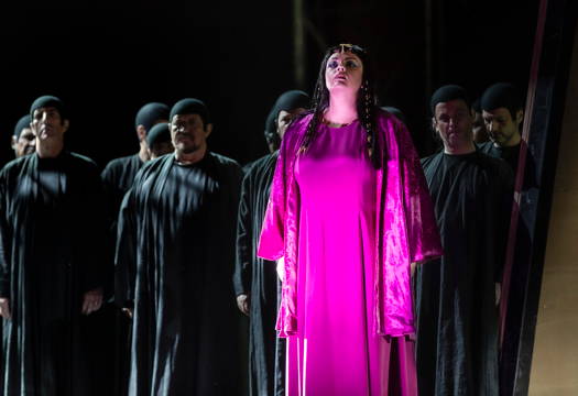 Judit Kutasi as Amneris in Denis Krief's new production of Verdi's 'Aida' in Rome. Photo © 2019 Yasuko Kageyama