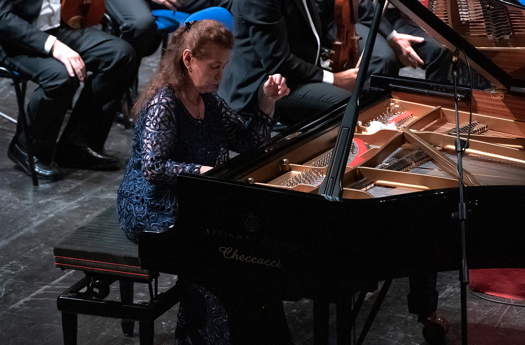 Lilya Zilberstein playing Tchaikovsky at the Chigiana International Festival. Photo © 2019 Roberto Testi