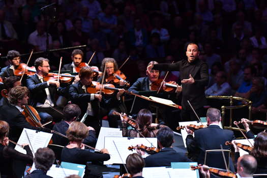Yannick Nézet-Séguin and the Bavarian Radio Symphony Orchestra at the Royal Albert Hall on 30 July. Photo © 2019 Chris Christodoulou