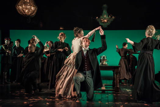 Angharad Lyddon as Olga and George Humphreys in the title role of 'Eugene Onegin' at the Buxton Festival. Photo © 2019 Genevieve Girling