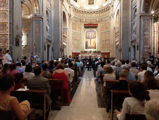 The Reate Festival Baroque Ensemble directed by Alessandro Quarta, performing in Rome on 13 July 2019
