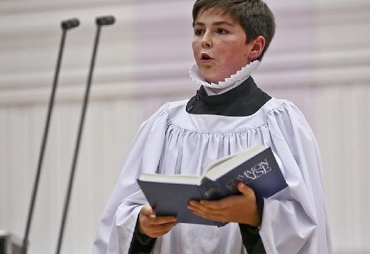 Cassian Pichler-Roca, boy winner of the 2018 BBC Radio 2 Young Choristers of the Year Competition, and young star of Stephen McNeff's stagework 'The Burning Boy'