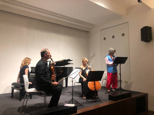 From left to right: Lucrezia Proietti, Luca Ranieri, Maria Cecilia Berioli and Beniamino In Sang Hwang at 'Sarang è Amore' in Rome