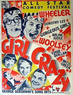 Window poster for the 1932 film 'Girl Crazy'