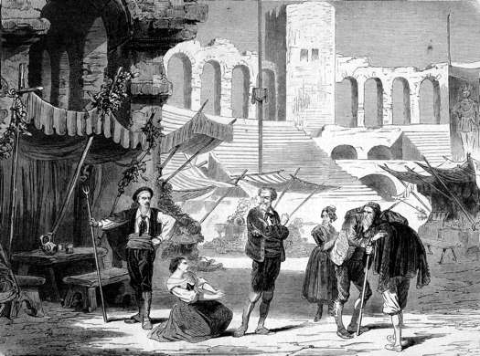 The Act II finale of Gounod's 'Mireille' in the original 1864 production
