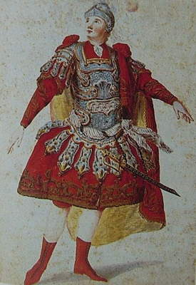 Anton Raaff in the title role of Mozart's 'Idomeneo' at the opera's first performance in Munich in 1781