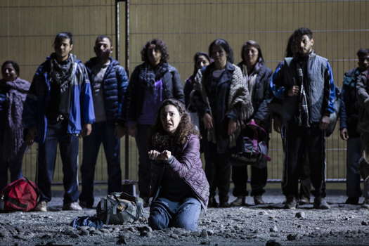 Rosa Feola as Ilia with members of the chorus in Mozart's 'Idomeneo, re di Creta' at Teatro dell'Opera di Roma. Photo © 2019 Yasuko Kageyama