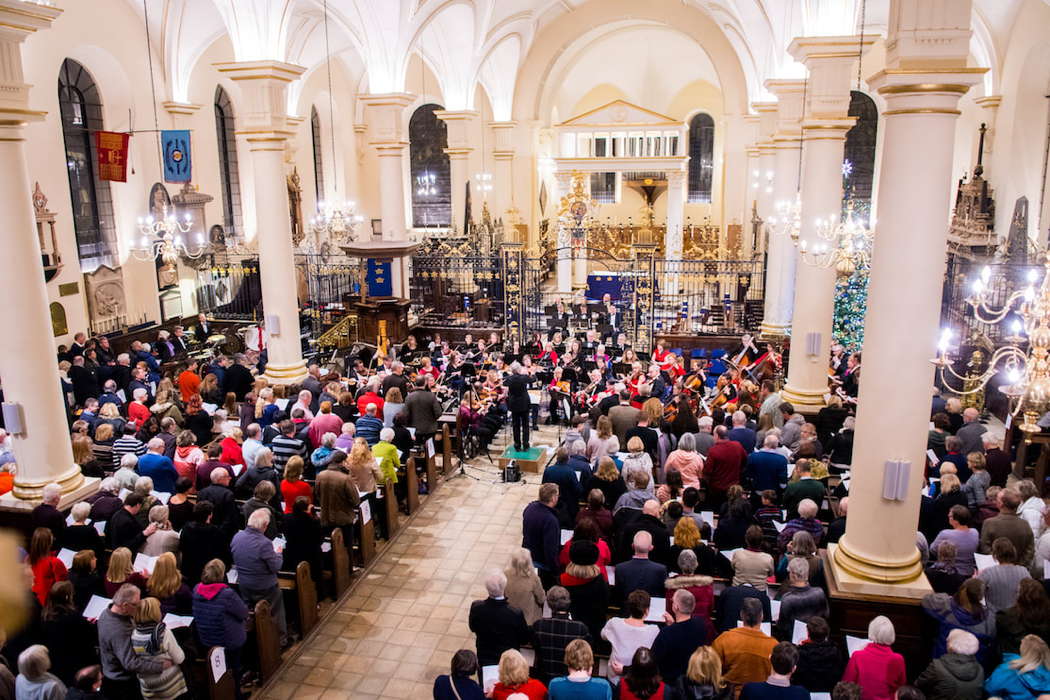 Derby Concert Orchestra performing in Derby Cathedral