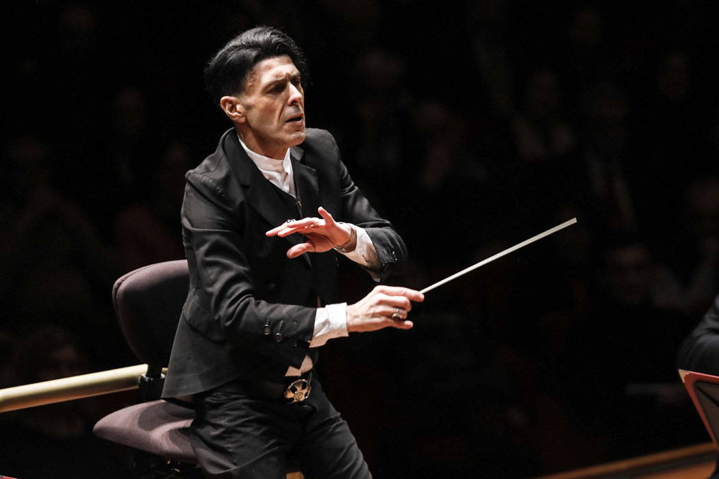 Ezio Bosso conducting in Rome on 21 or 22 December 2019. Photo © 2019 Musacchio, Iannello e Pasqualini