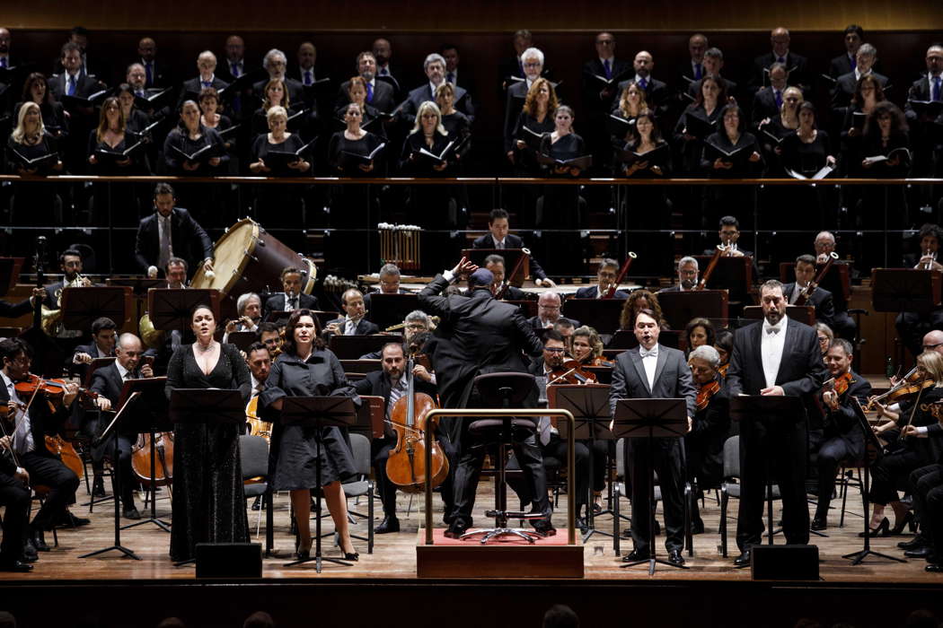 A scene from Verdi's Requiem at the Parco della Musica in Rome on 28 November 2019. Photo © 2019 Musacchio, Ianniello & Pasqualini