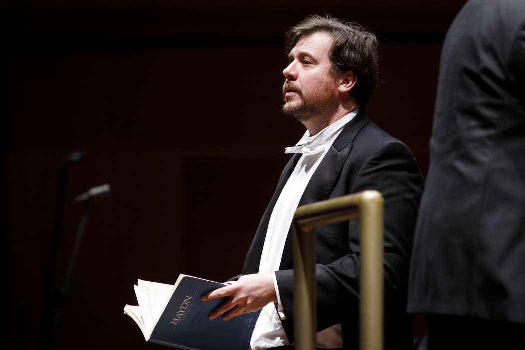 Maximilian Schmitt, tenor, singing Uriel in Haydn's 'Creation' in Rome. Photo © 2020 Riccardo Musacchio