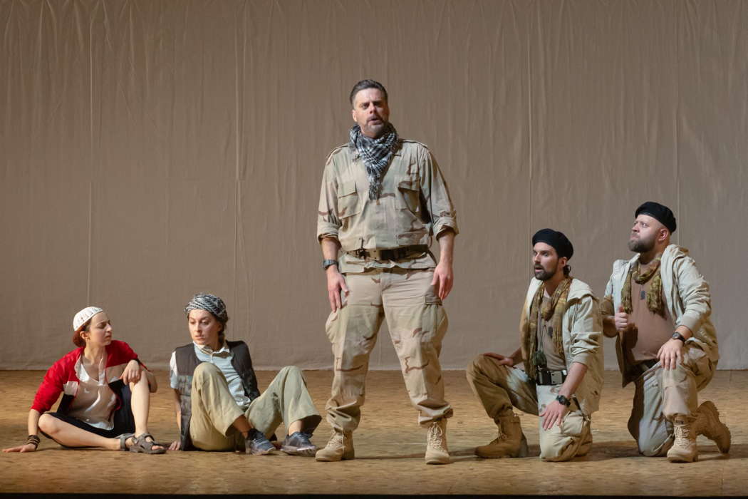 John Relyea as Gurnemanz (centre) in Wagner's 'Parsifal' at Teatro Massimo di Palermo. Photo © 2020 Rosellina Garbo