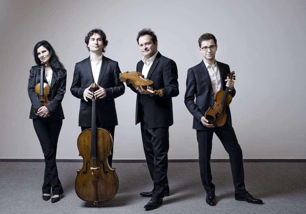 The Belcea Quartet. From left to right: Corina Belcea, violin, Antoine Lederin, cello, Krzysztof Chorzelski, viola and Axel Schacher, violin. Photo © 2016 Marco Borggreve