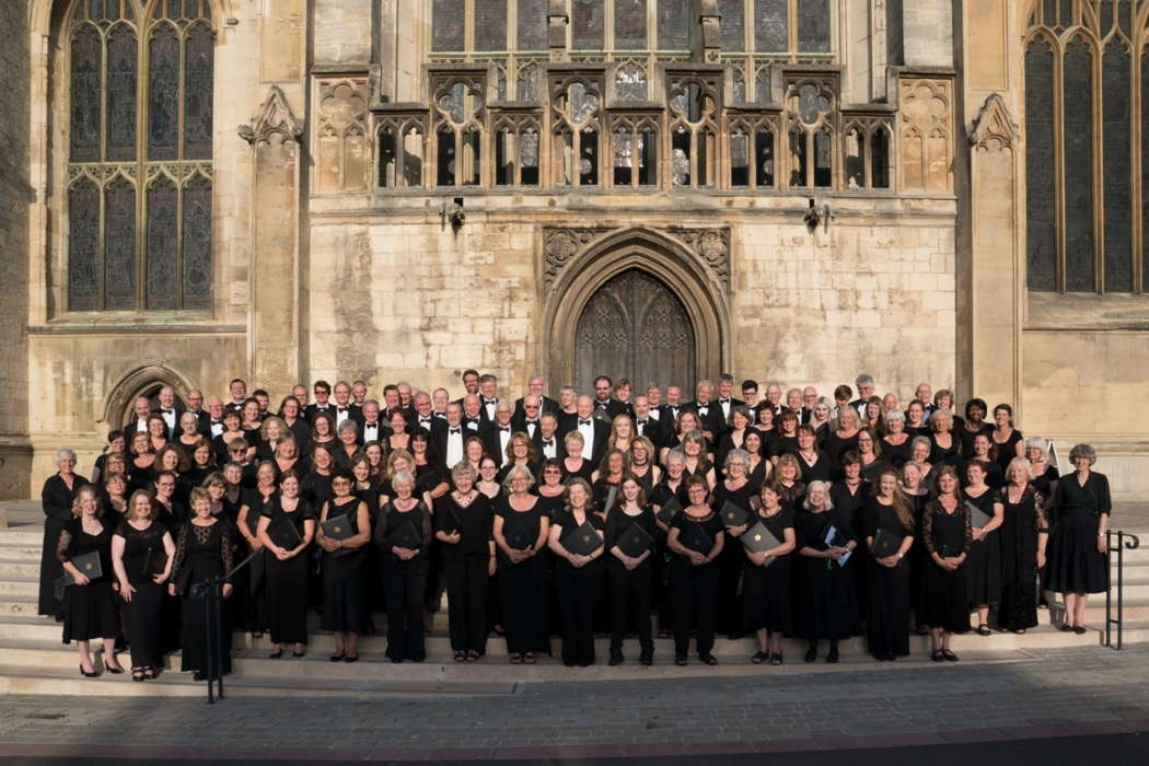 The whole 2019 Three Choirs Festival Chorus - three more photo set-ups were taken of the individual Choral Society groups following this one. Photo © 2019 Michael Whitefoot