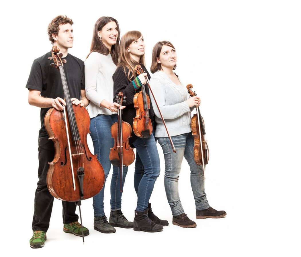 The Lyskamm Quartet - from left to right: Giorgio Casati, cello, Cecilia Ziano, violin, Clara Franziska Schoetensack, violin and Francesca Piccioni, viola