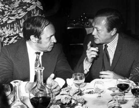 Gerard Schurmann (1924-2020, right) in conversation with Pierre Boulez