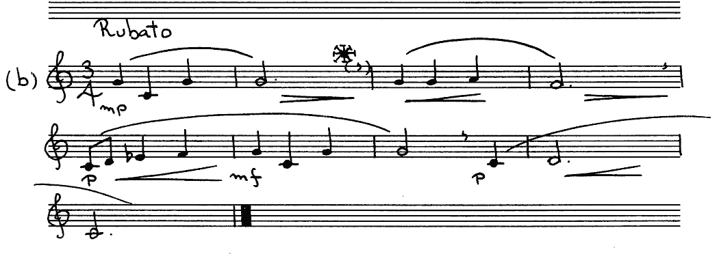 Example B: Change specific tempo to ‘rubato'. © 2020 Allan Rae.  Used with permission.