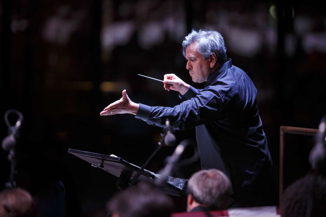 Antonio Pappano conducting Beethoven's Ninth on 24 July 2020. Photo © 2020 Musacchio, Ianniello and Pasqualini