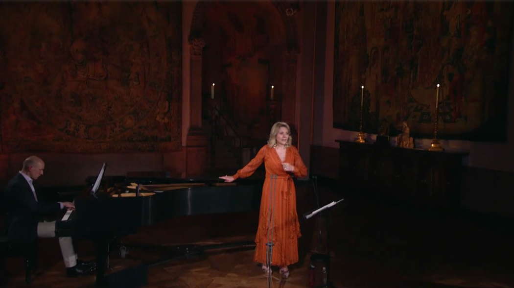 Renée Fleming and Robert Ainsley in rehearsal for their Met Stars Live in Concert recital in Washington DC. Photo © 2020 New York Metropolitan Opera