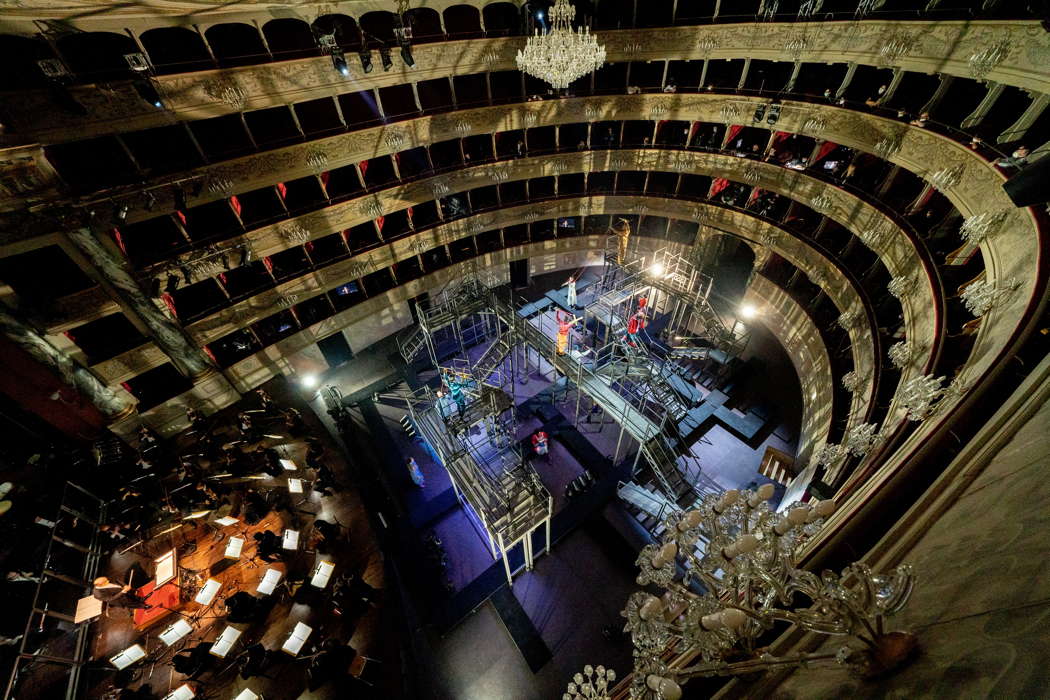 A scene from Donizetti's 'Marino Faliero' at the 2020 Donizetti Opera Festival. Photo © 2020 Gianfranco Rota